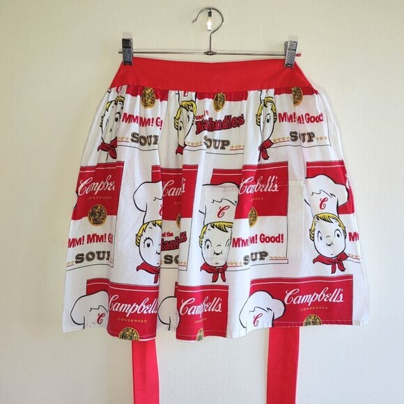 Campbell's Soup Kid Retro Waist Apron Large Pocket Nostalgia Americana Adult OS - Picture 2 of 7